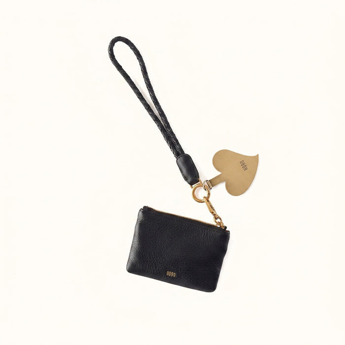 Lasso Phone Wristlet In Pebbled Leather - Black