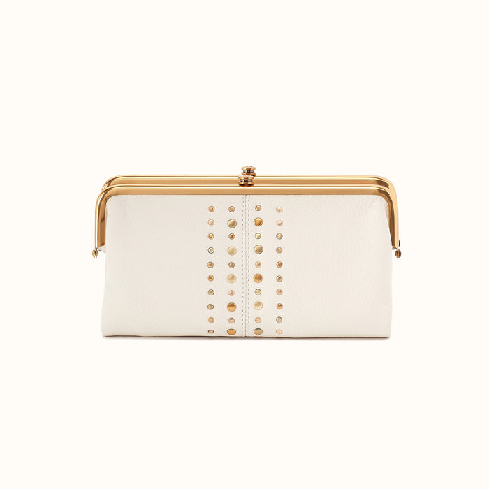 Lauren Clutch-Wallet in Pebbled Leather - Coastal Cloud- FOL