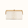 Lauren Clutch-Wallet in Pebbled Leather - Coastal Cloud- FOL