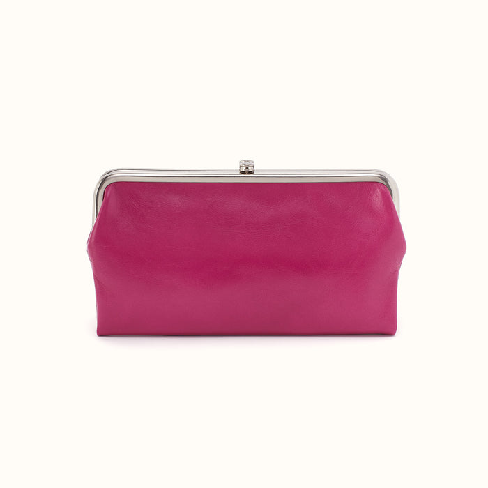 Lauren Clutch-Wallet in Polished Leather - Cactus Flower- FOL