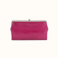 Lauren Clutch-Wallet in Polished Leather - Cactus Flower- FOL