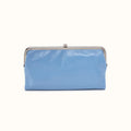 Lauren Clutch-Wallet In Polished Leather - Faded Denim- FOL