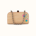 Lauren Minaudiere In Woven Straw - Natural Straw- FOL