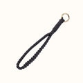 Leather Cord Strap In Coated Leather Cording - Black- FOL