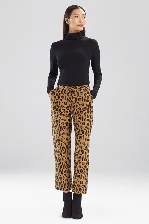 Leopard Jacquard Pants