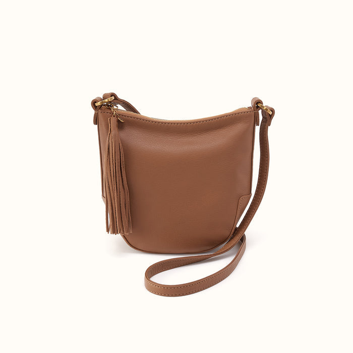 Lexi Crossbody In Pebbled Leather - Timber Brown