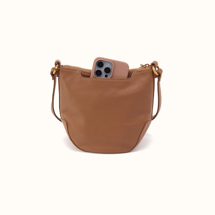 Lexi Crossbody In Pebbled Leather - Timber Brown
