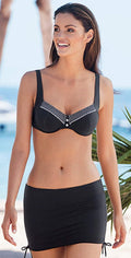 Lidea Capri Skirted Bottom in Black 409-583-077: