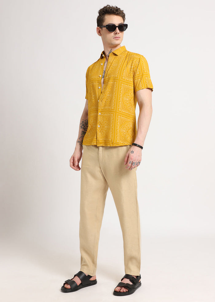 Light Beige Linen Pant