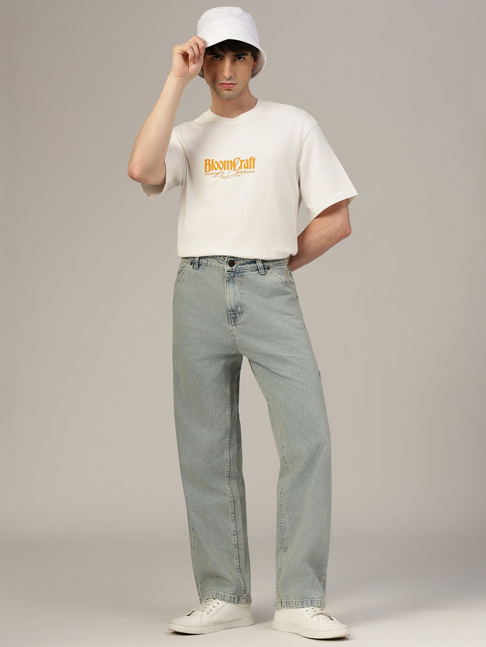 Light Blue Baggy Fit Carpenter Jeans
