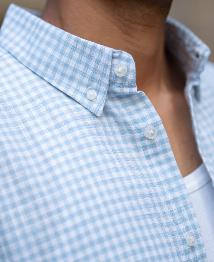 Light Blue Micro Checks Shirt