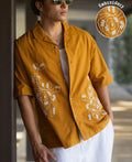 Light Brown Embroidered Shirt