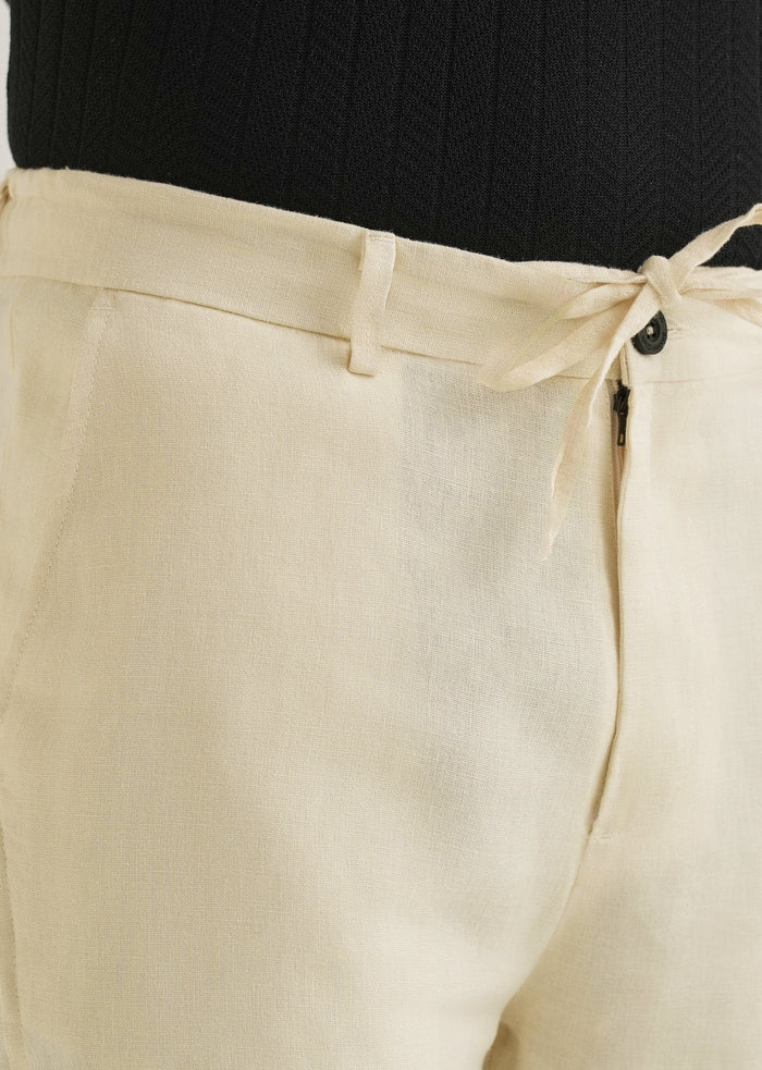 Light Cream Linen Pant