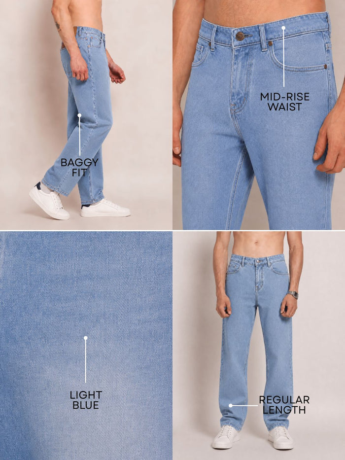 Light Fade Baggy Jeans