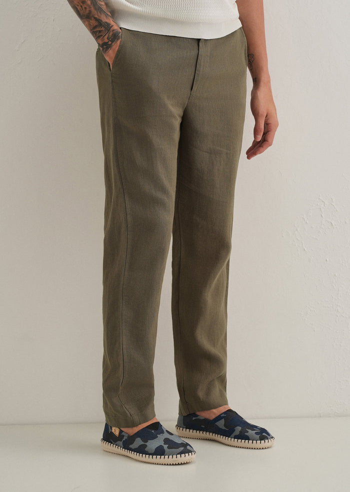 Light Olive Linen Pant