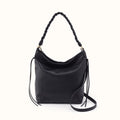 Lindley Hobo In Smooth Leather - Black- FOL