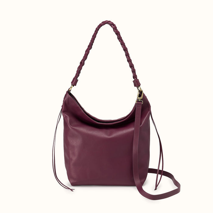 Lindley Hobo In Smooth Leather - Cordovan- FOL