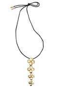 Long Brass Flower Necklace