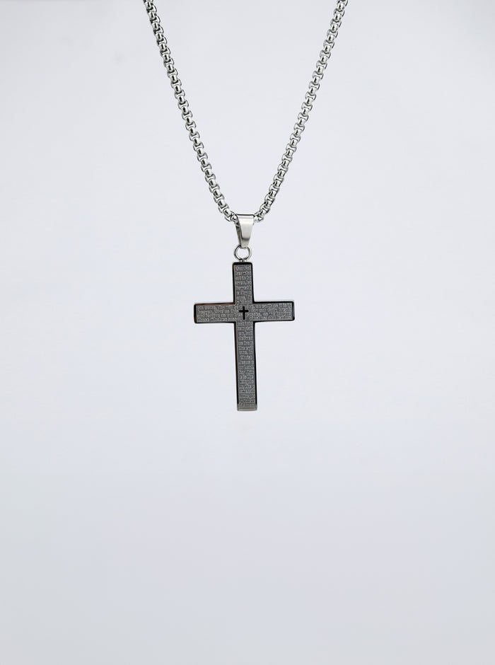 Lord's Prayer Cross Pendant Necklace - HolStrength