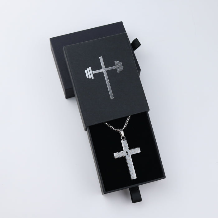 Lord's Prayer Cross Pendant Necklace - HolStrength
