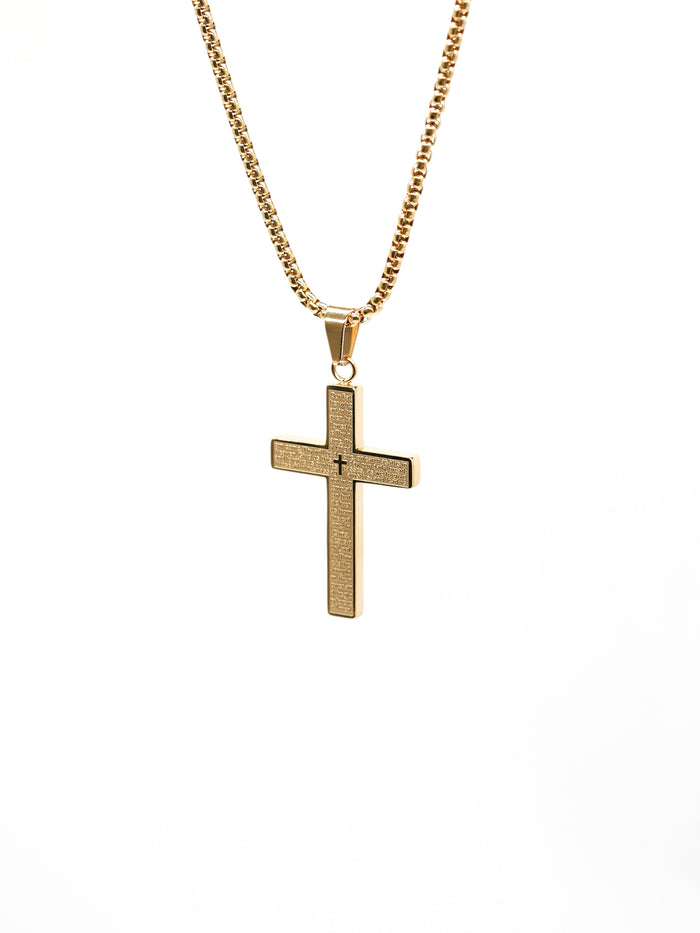 Lord's Prayer Cross Pendant Necklace - HolStrength