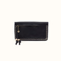 Lumen Continental Wallet In Cloud Leather - Black- FOL