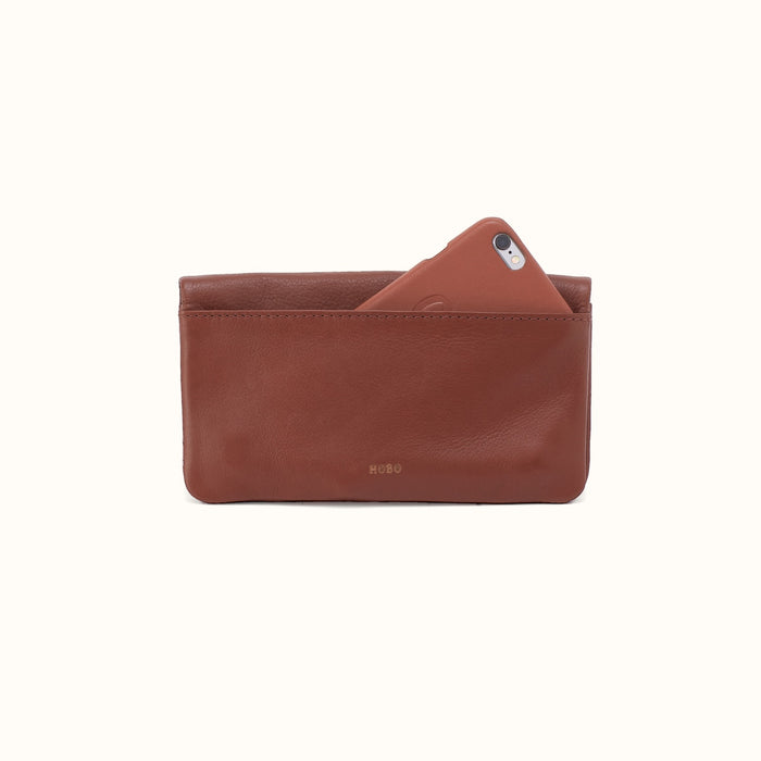 Lumen Continental Wallet In Cloud Leather - Cocoa Bean