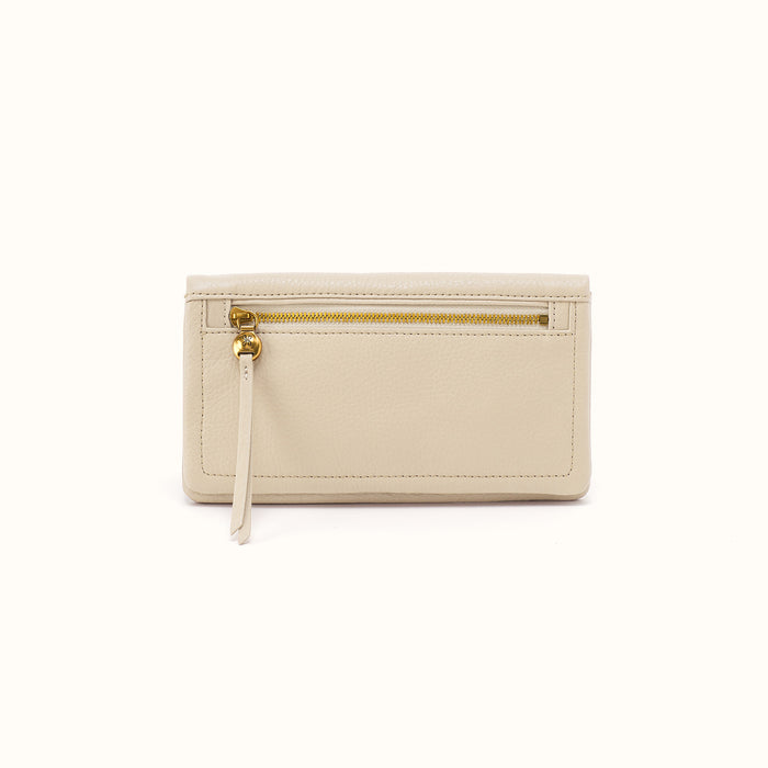 Lumen Continental Wallet In Pebbled Leather - Birch- FOL