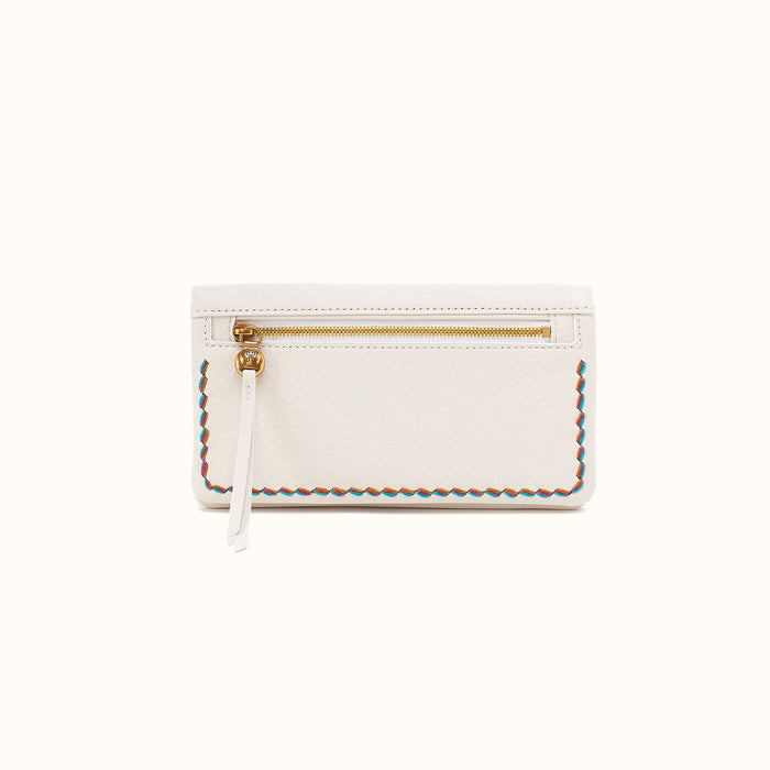Lumen Continental Wallet in Pebbled Leather - Coastal Cloud- FOL