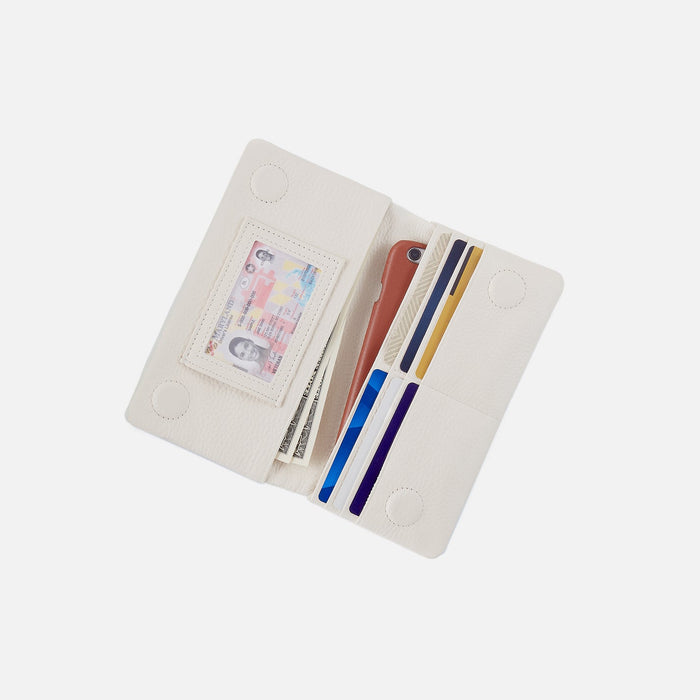 Lumen Continental Wallet in Pebbled Leather - Coastal Cloud