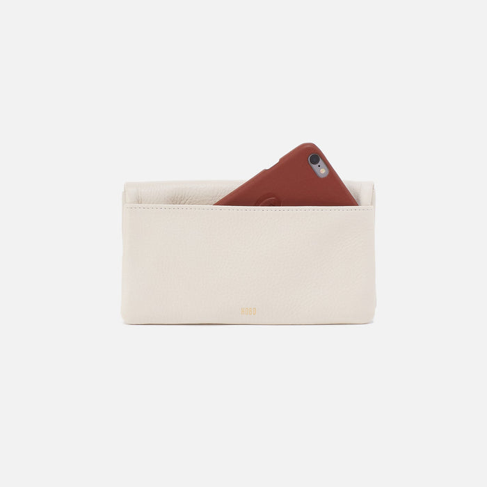 Lumen Continental Wallet in Pebbled Leather - Coastal Cloud