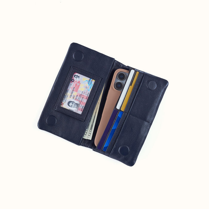 Lumen Continental Wallet In Pebbled Leather