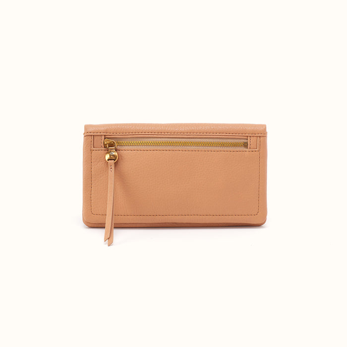 Lumen Continental Wallet in Pebbled Leather - Sandstorm- FOL