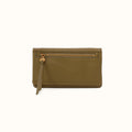 Lumen Continental Wallet In Pebbled Leather - Sunlit Sage- FOL