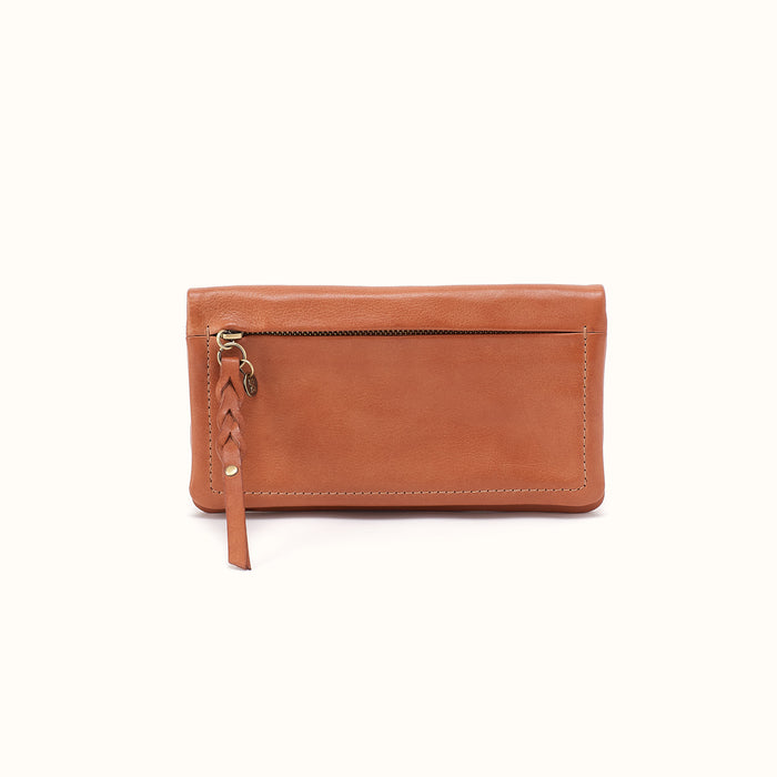 Lumen Continental Wallet in Washed Leather - Harvest Wheat- FOL
