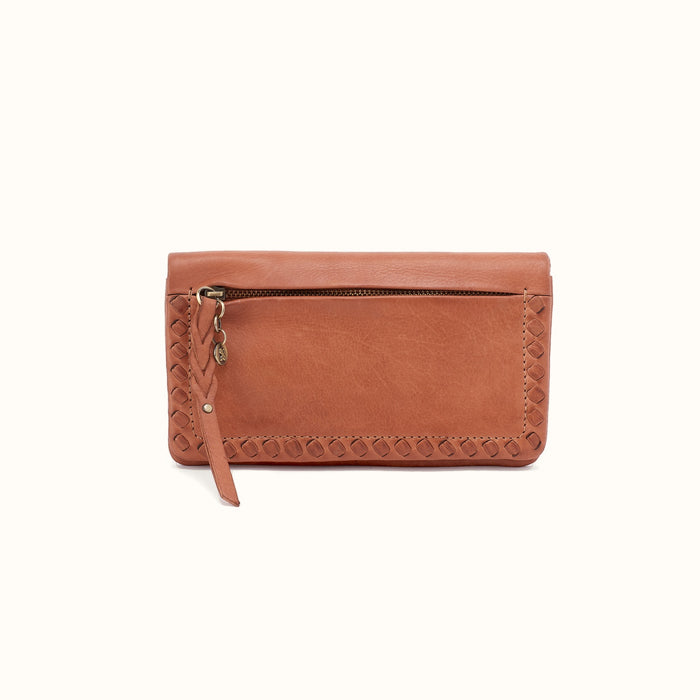 Lumen Continental Wallet in Washed Leather - Harvest Wheat- FOL