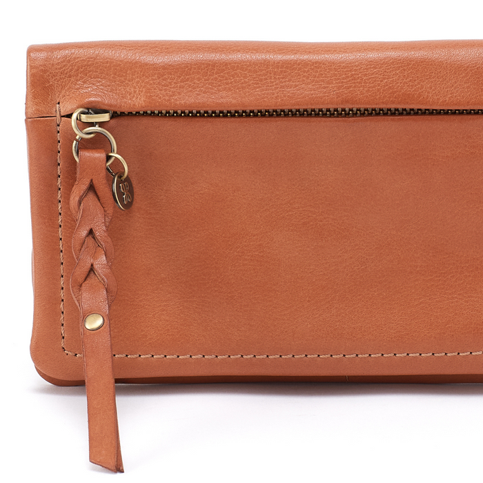 Lumen Continental Wallet in Washed Leather - Harvest Wheat