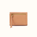 Lumen Medium Bifold Compact Wallet in Pebbled Leather - Sandstorm- FOL