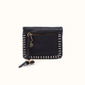 Lumen Mini Wallet In Cloud Leather - Black- FOL