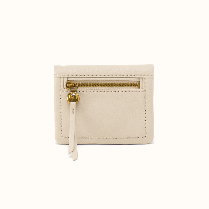 Lumen Mini Wallet In Pebbled Leather - Birch- FOL