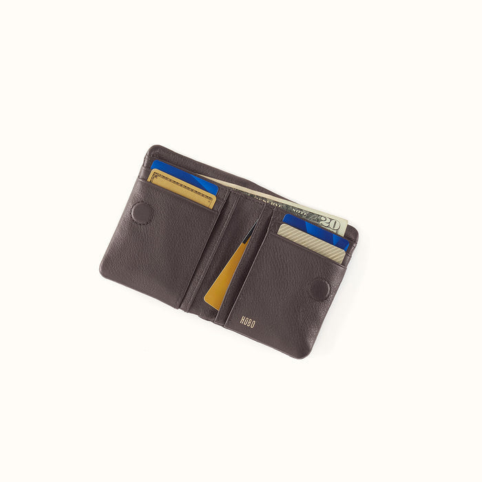 Lumen Mini Wallet In Pebbled Leather