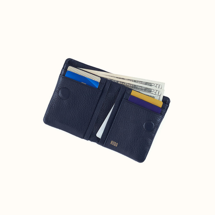 Lumen Mini Wallet In Pebbled Leather