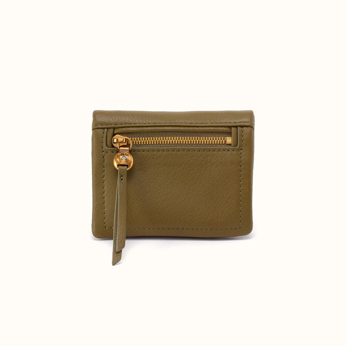 Lumen Mini Wallet In Pebbled Leather - Sunlit Sage- FOL