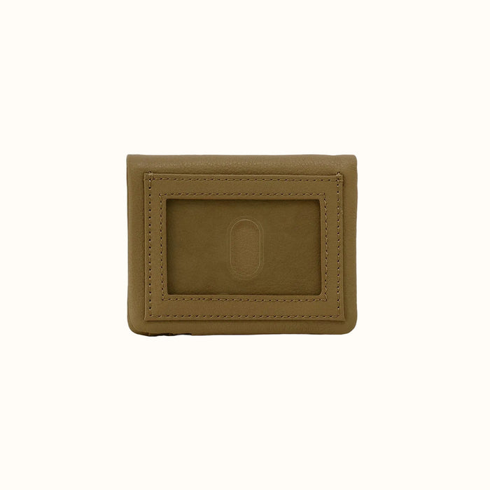 Lumen Mini Wallet In Pebbled Leather - Sunlit Sage