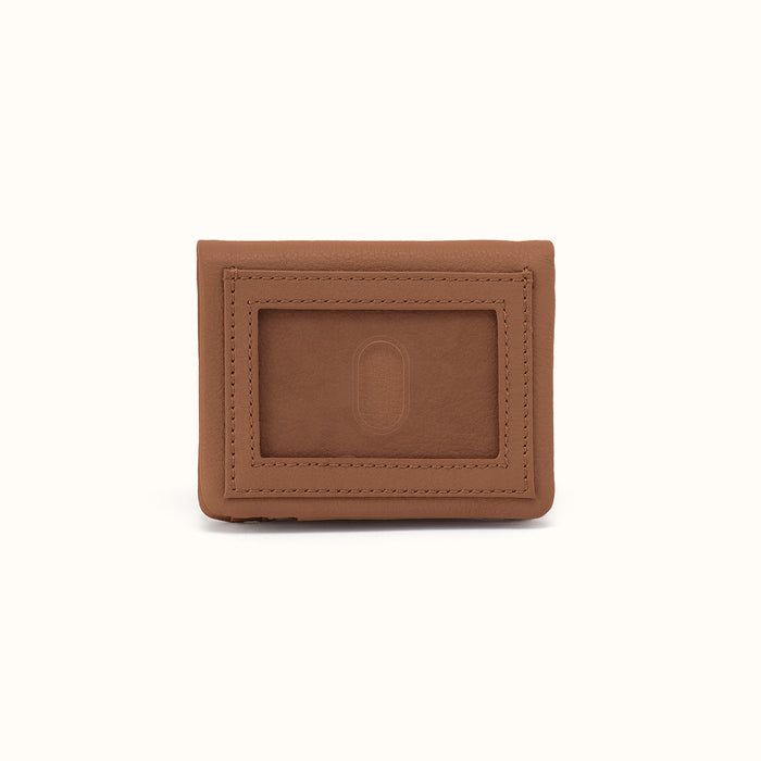 Lumen Mini Wallet In Pebbled Leather - Timber Brown