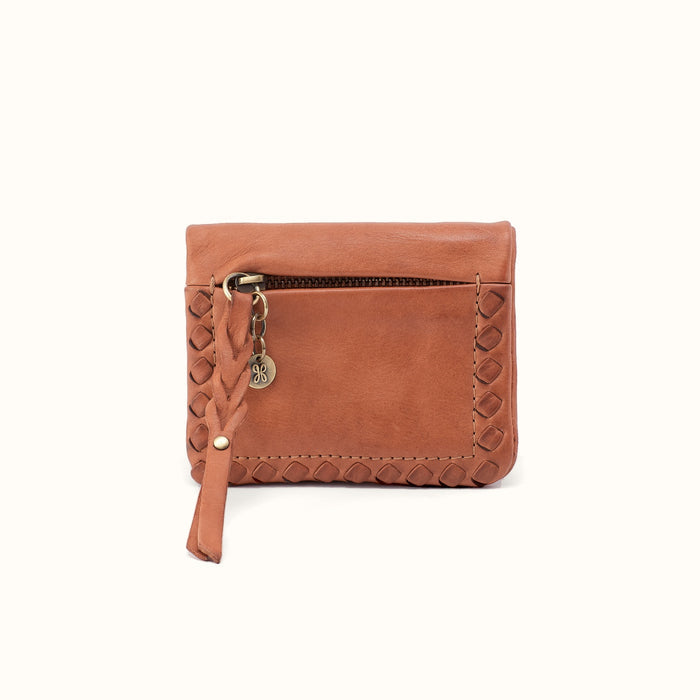Lumen Mini Wallet in Washed Leather - Harvest Wheat- FOL