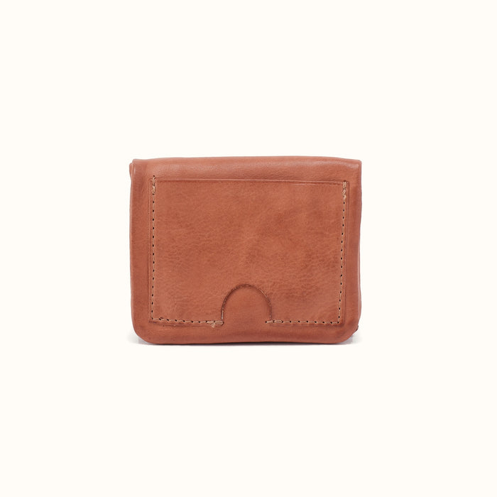 Lumen Mini Wallet in Washed Leather - Harvest Wheat