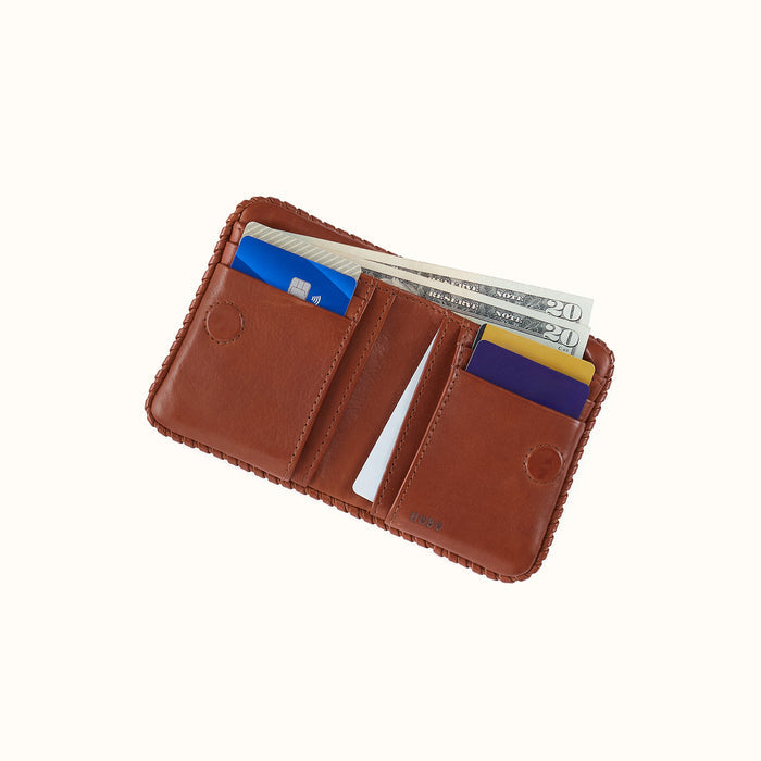 Lumen Mini Wallet In Washed Leather