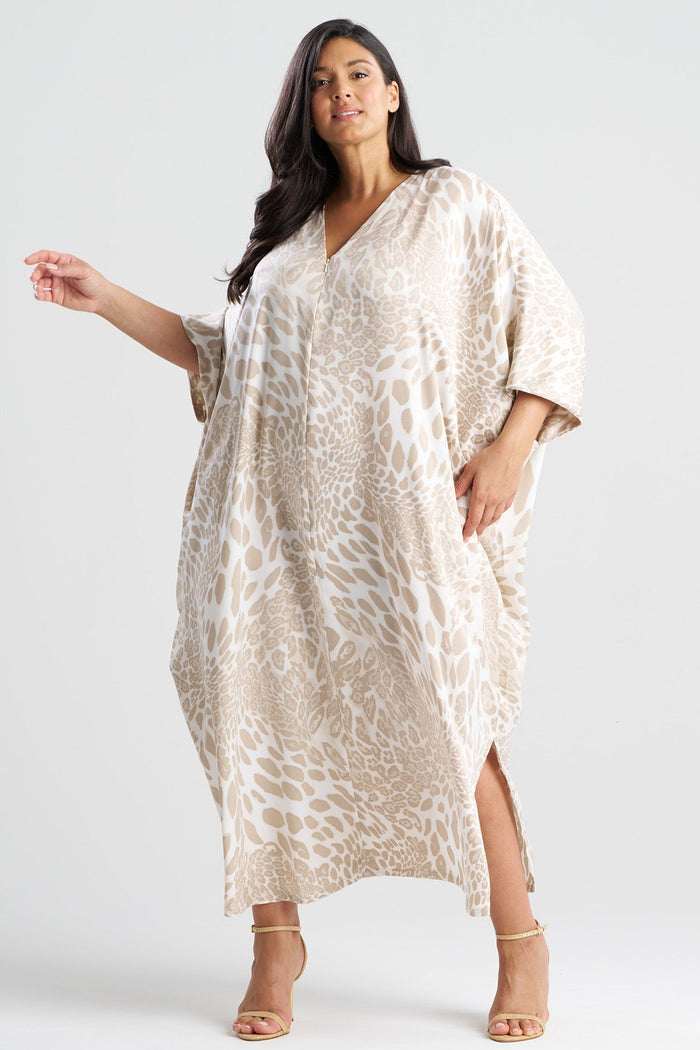 Luxe Leopard Zip Caftan