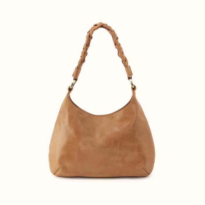 Madison Shoulder Bag In Buffed Leather - Whiskey